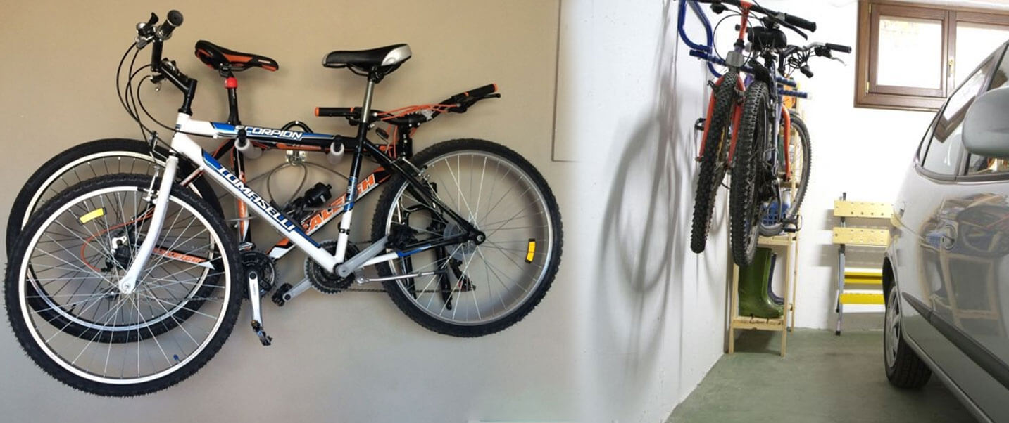Soporte de doble gancho para dos bicis Soporte de doble gancho para dos bicis